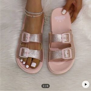 Cute pink summer sandals - Never worn.